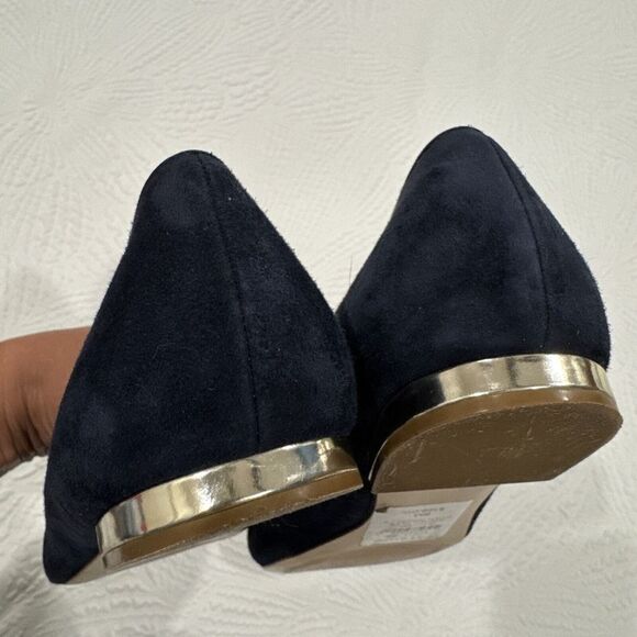 Talbots EUC Ryan Blue Suede RED TRUCK Christmas Holiday Flats Shoes Women's 8 M - Picture 5 of 16